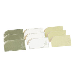 Marque-Places x9 Olive Oil Papier Crème,